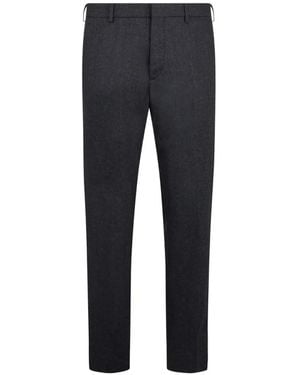 Moorer Belt-Loops Pants - Blue