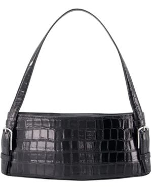 Coperni Croc-Effect Buckle-Detail Shoulder Bag - Black