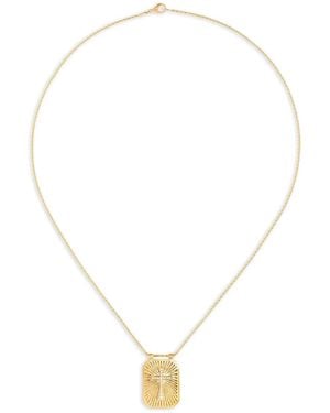 Marie Lichtenberg Collar Cross Con Diamantes - Blanco