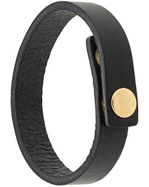Undercover Lederarmband mit Druckknopf - Schwarz