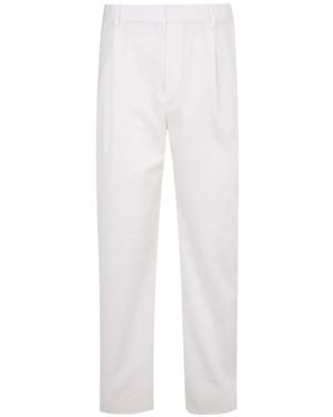 Agnona Pleated Trousers - White