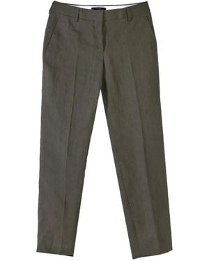 Paul Smith Pleated Linen Pants - Gray