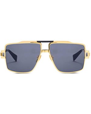 Balmain Gafas De Sol Con Montura Geométrica - Azul