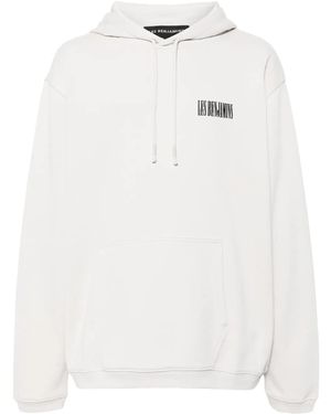 Les Benjamins Logo-Print Cotton Hoodie - White