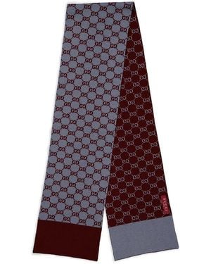 Gucci Gg Pattern Scarf - Purple