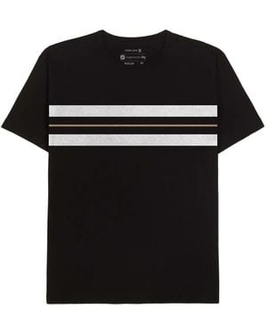 Osklen Gestreiftes T-Shirt - Schwarz