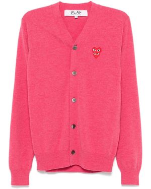 COMME DES GARÇONS PLAY ハートパッチ カーディガン - ピンク