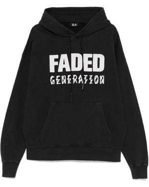 44 Label Group Sudadera Faded Gen Con Capucha - Negro