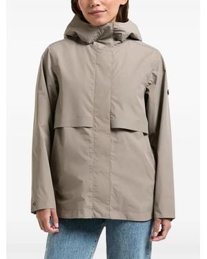 Didriksons Elsa Hooded Storm-Flap Jacket - Brown