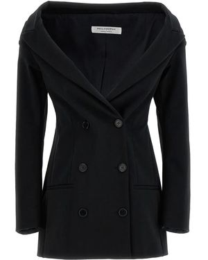 Philosophy Di Lorenzo Serafini Blazer Doppiopetto Con Spalle Scoperte - Nero