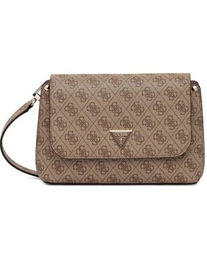Guess Meridian Logo-Plaque Cross Body Bag - Brown