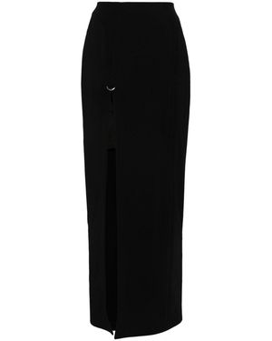 Mugler Side-Slit Maxi Skirt - Black