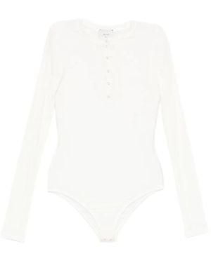 Alysi Body de manga larga - Blanco