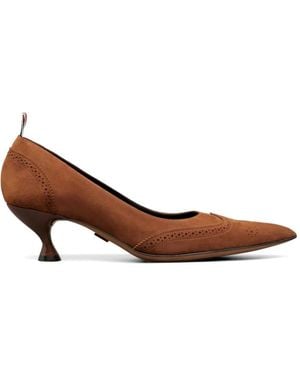 Thom Browne Wingtip Suède Pumps - Bruin