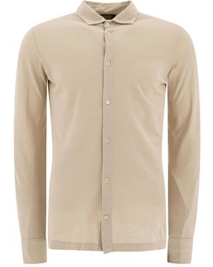 Zanone Long-Sleeved Shirt - Natural