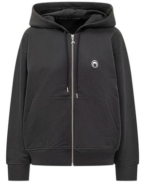 Marine Serre Moon Hoodie - Black