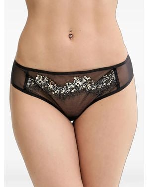 Chantelle Slip Con Paillettes - Nero