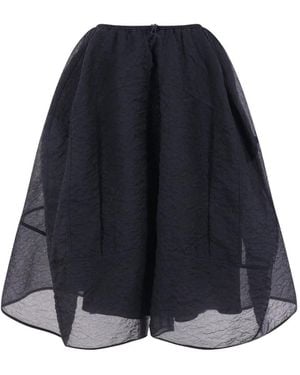 Cecilie Bahnsen Fosia Cloqué Drawstring Midi Skirt - Blue