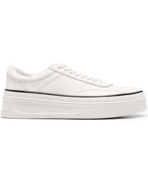 Jil Sander Leather Trainers - White
