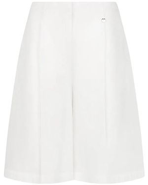 Liu Jo Poplin Bermuda Shorts - White