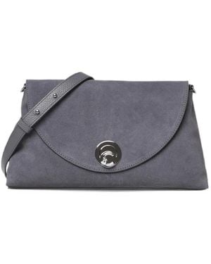 Coccinelle Medium Nikla Suede Shoulder Bag - Gray
