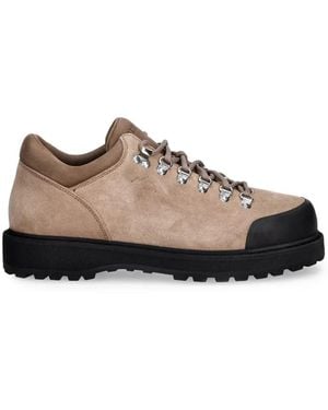 Diemme Suede Panelled Trainers - Brown