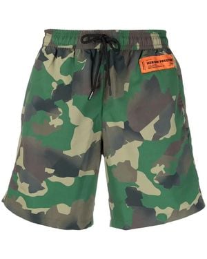 Heron Preston Costume Da Bagno Con Applicazione - Verde