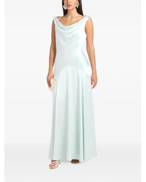 Needle & Thread Evangeline Maxikleid Mit Wasserfallkragen - Grün