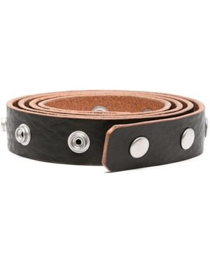 Rick Owens Leather Belt - White