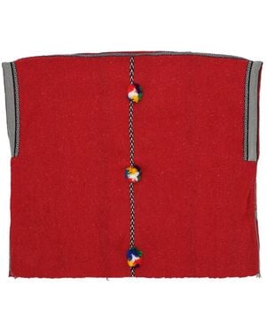 Fortela Poncho Veruska Con Pompón - Rojo