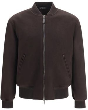 Brioni Zip-Up Bomber Jacket - Black