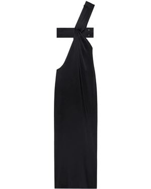 Courreges Twisted Draped Dress - Black