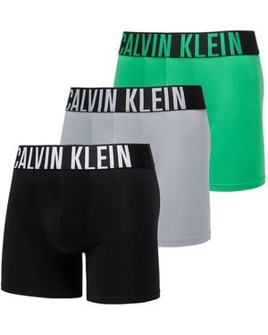 Calvin Klein Logo-Waistband Boxers (Pack Of Three) - Green
