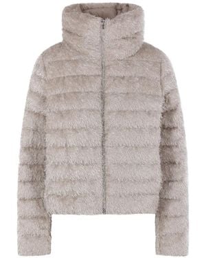 Herno Quilted Faux-Fur Jacket - Grey