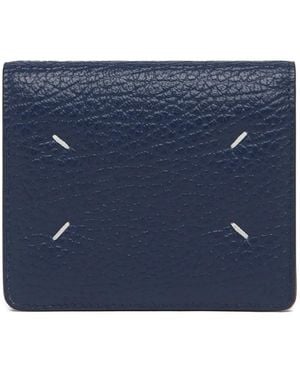 Maison Margiela Four Stitches Grained Leather Wallet - Blue