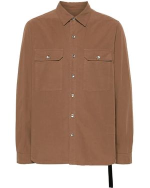 Rick Owens Oversize Fit Shirt - Brown
