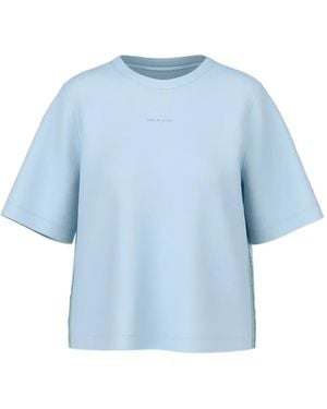 Marc Cain Logo-Print Short-Sleeve T-Shirt - Blue