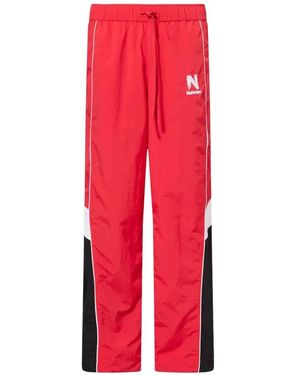 NAHMIAS Logo-Print Track Trousers - Red