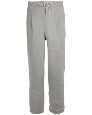 Lardini Drawstring-Fastening Trousers - Grey