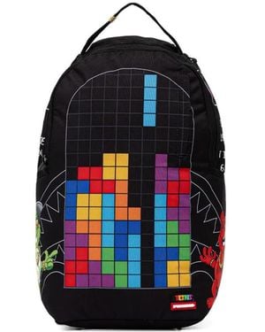Sprayground Tetris-Print Backpack - Blue