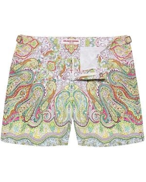 Orlebar Brown Bulldog Paisley-Print Swim Shorts - White