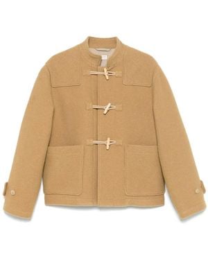 Fursac Wool Duffle Jacket - Natural