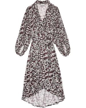 Ganni Midi-Wikkeljurk - Wit