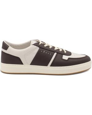 Hogan Leather Panelled Low-Top Trainers - White