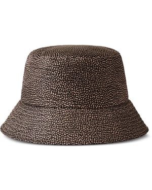 Borbonese Speckled bucket hat - Braun