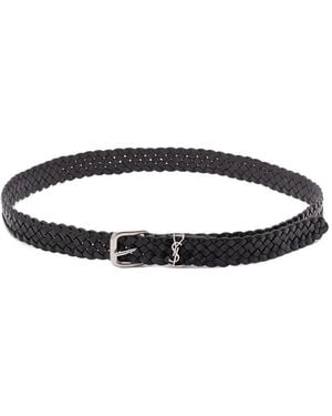 Saint Laurent バックルベルト - ホワイト