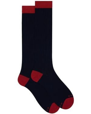 Gallo Ribbed-Knit Socks - Blue