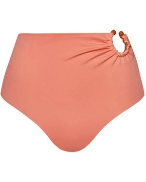Johanna Ortiz Taita Ring-Detail Bikini Bottom - Pink