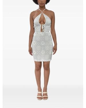 Off-White c/o Virgil Abloh Maiolica Lace-Up Dress - White