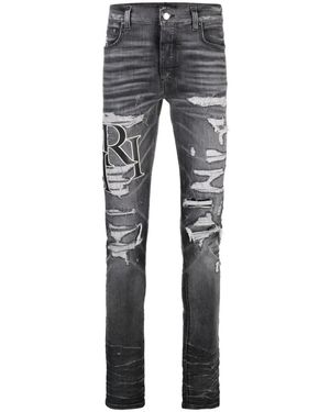 Amiri staggered Skinny Jeans - Grey